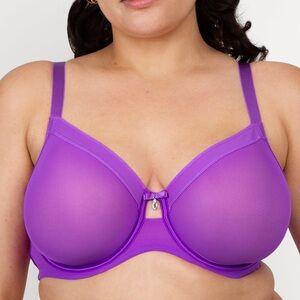 CURVY COUTURE sheer mesh unlined unpadded bra style 1311 size 36DDD NWOT